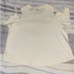 Madewell Cold Shoulder Sweater Like Top. Size Small.